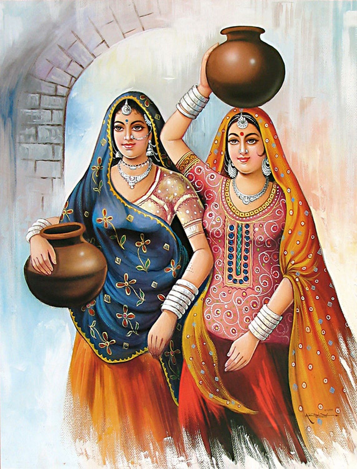 Rajasthani Paintings Of Radha Krishna Wallpaper