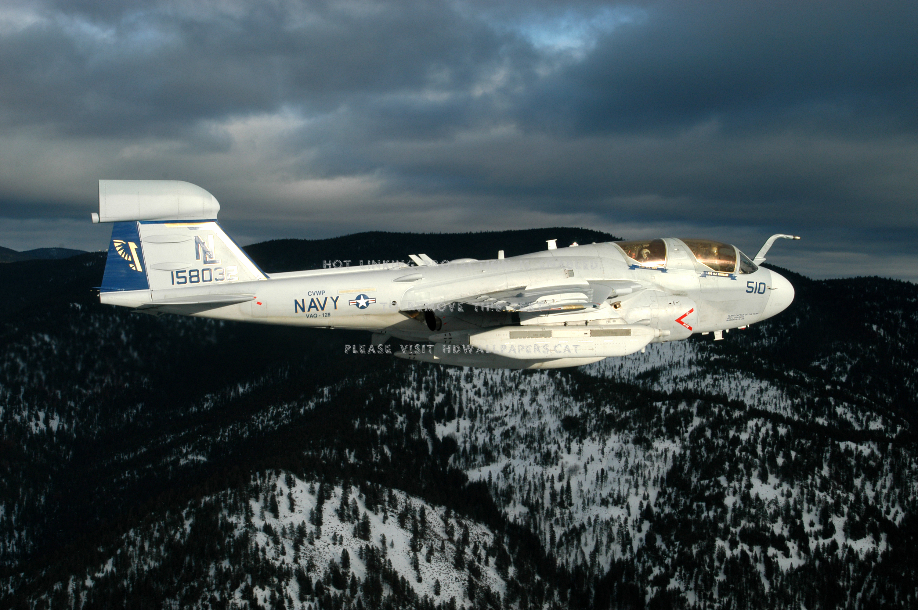 Ea6b Prowler Military Jet Mountains Recon