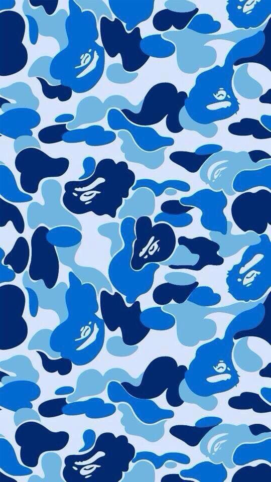 Bape Camo Blue Wallpaper iPhone