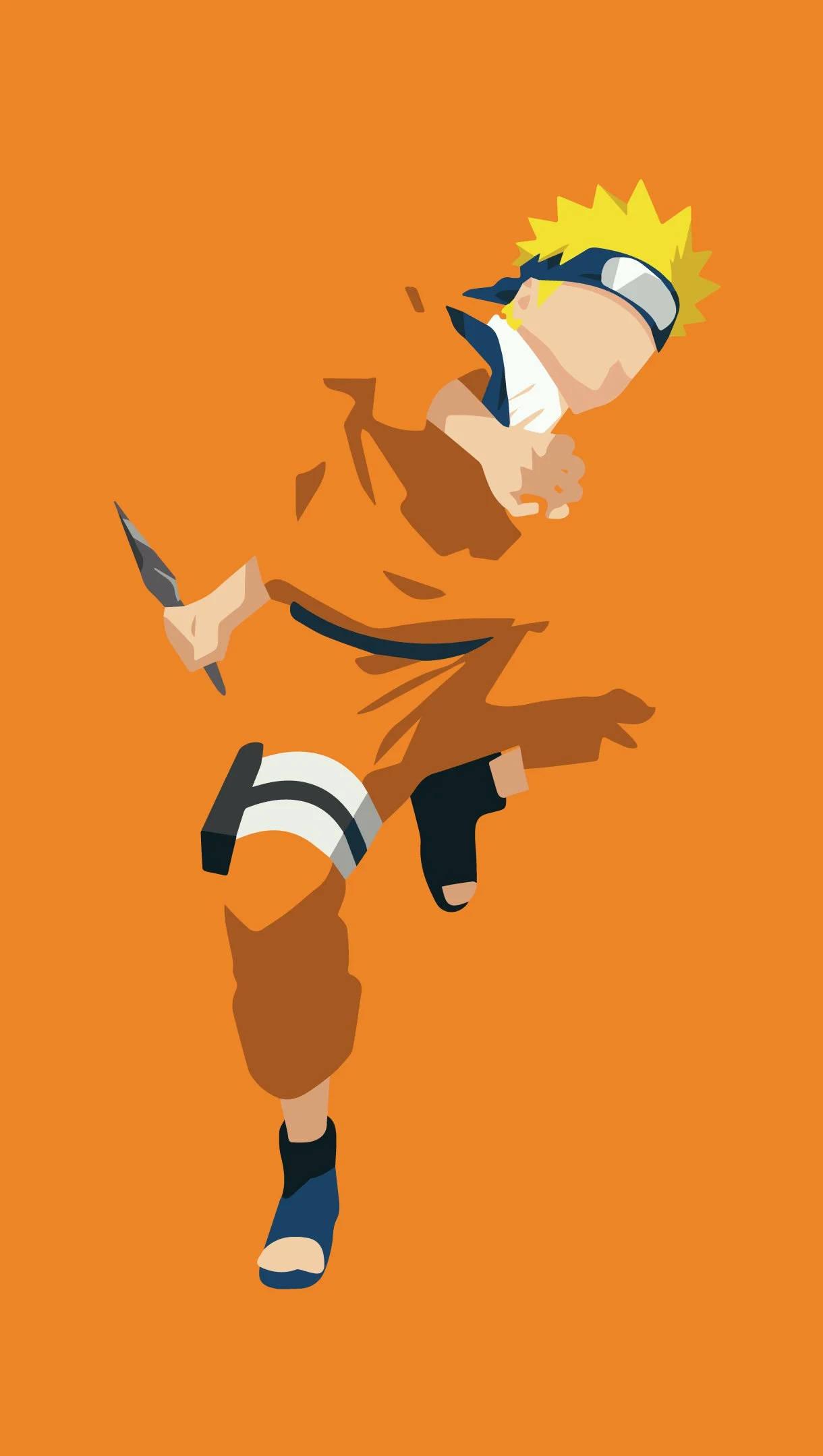 Download Vector Orange Art Naruto Mobile 4k Wallpaper