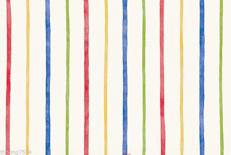 Primary Stripe Chldrens Wallpaper Roll Gu93131 Red Blue Green Yellow