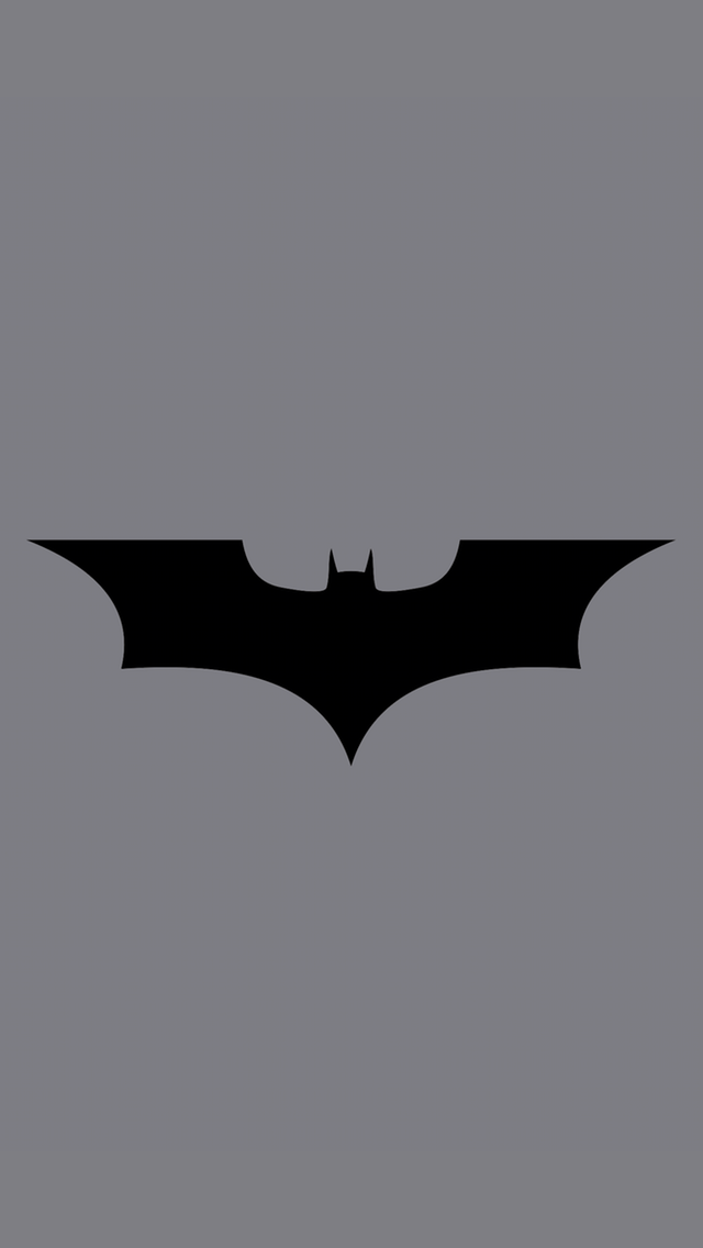 Batman Logo Grey Bg iPhone Wallpaper