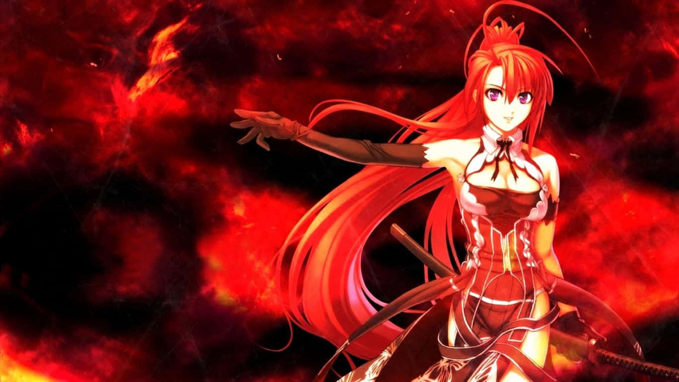 Get Your Game On With This Red Aesthetic Anime Laptop Wallpaper