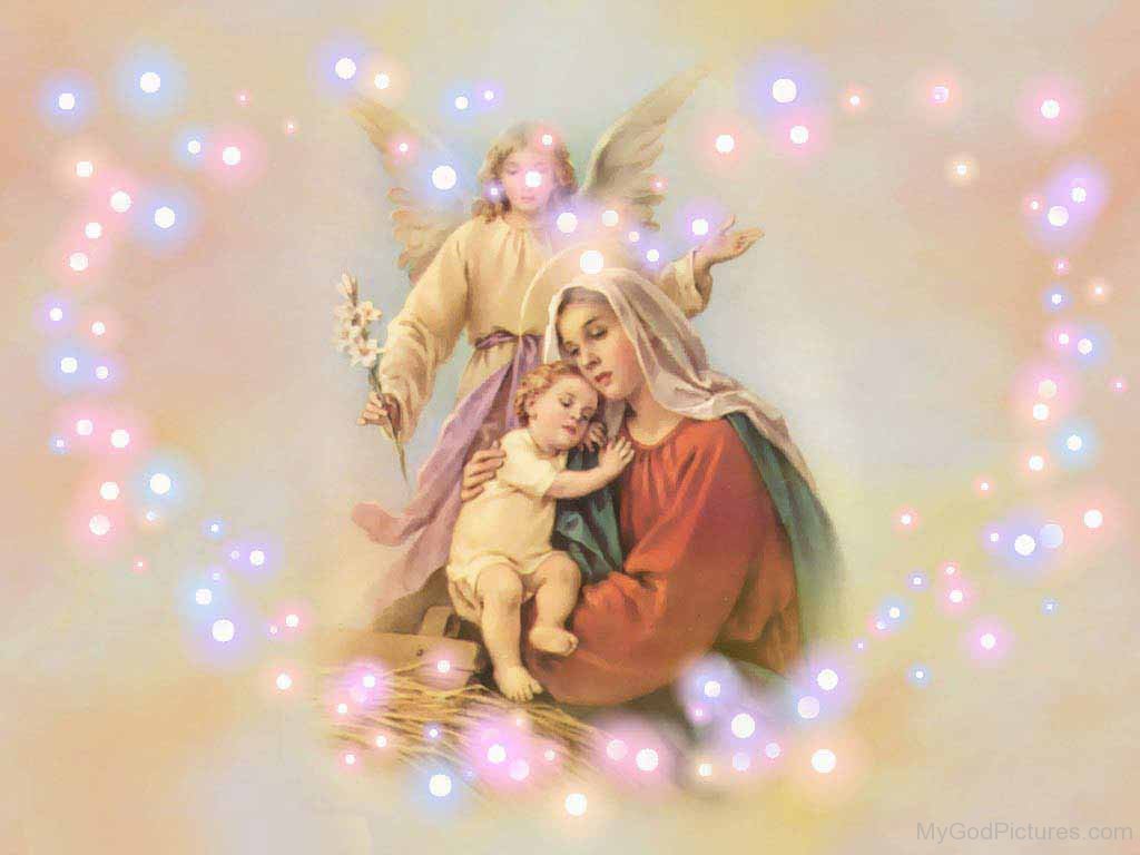 Beautiful Image Of Mother Marry With Jesus Wallpaper