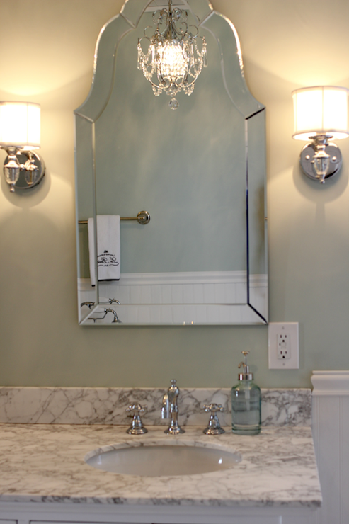 Allen Roth Hovan Arch Frameless Mirror Traditional Bathroom