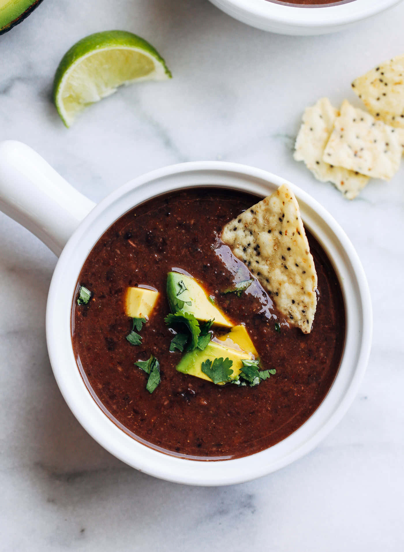 Enjoy A Bowl Of Creamy Black Bean Soup For Dinner Tonight Wallpaper