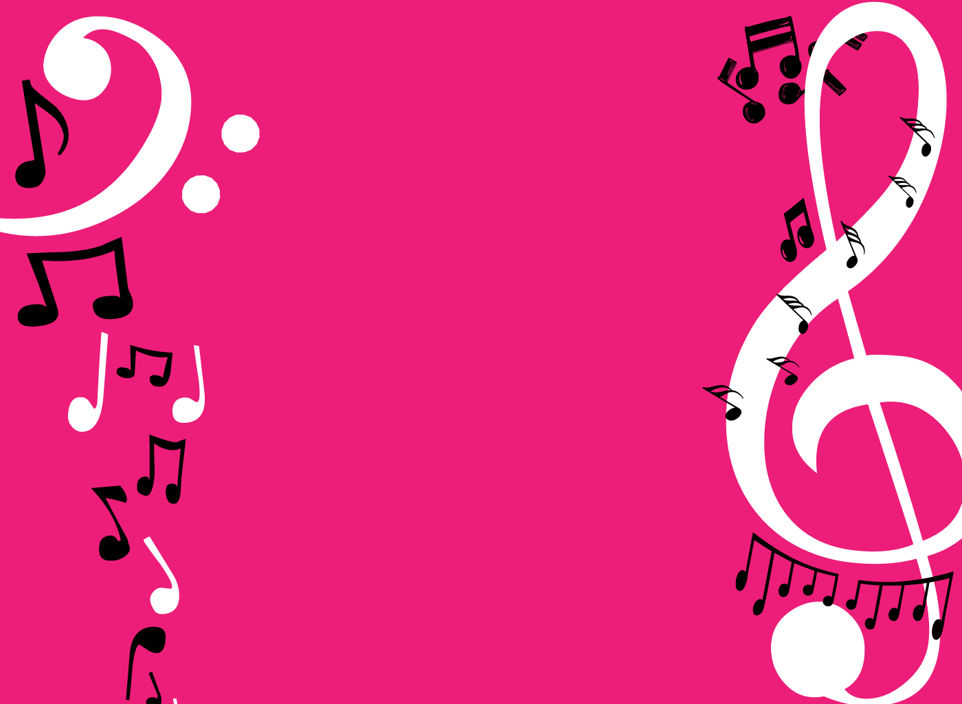 Pink Musical Notes Background And Purple Wallpaper