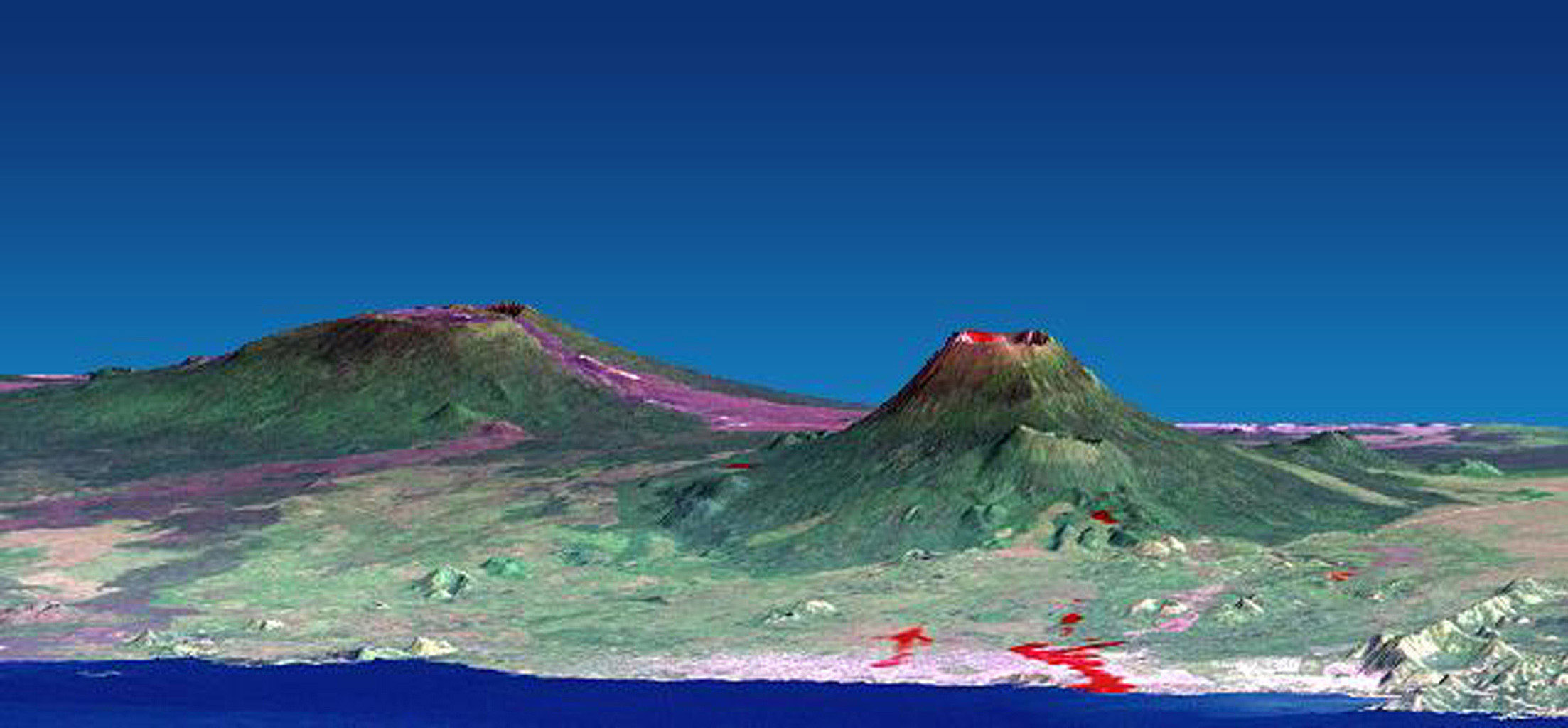 Space Image Nyiragongo Volcano Congo Perspective With