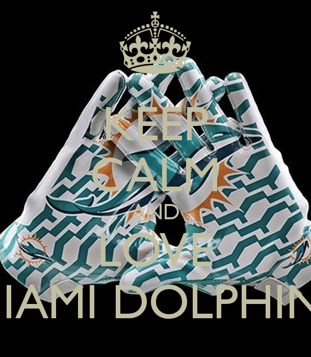 Keep Calm And Love Miami Dolphins Carry On Image