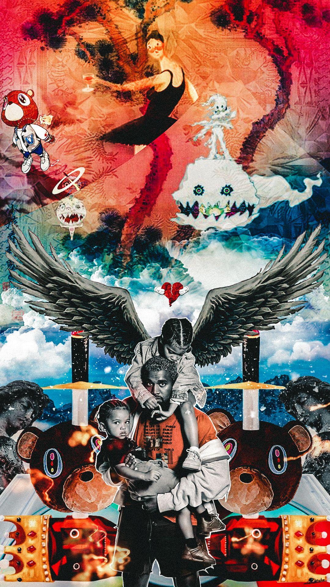 Kanye West Album Mesh Up Wallpaper Yeezus