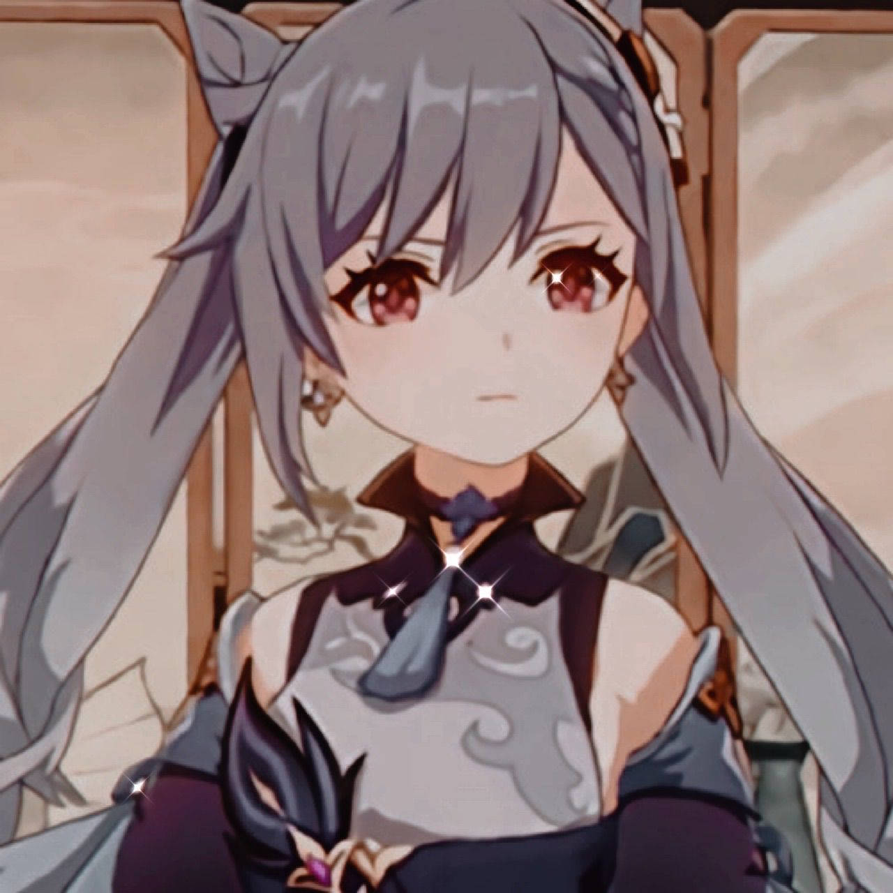 Image Of Genshin Impact S Character Keqing Ready For Battle Wallpaper