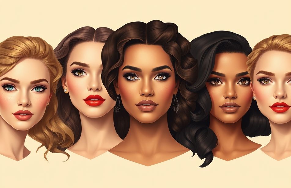 Beautiful Women Faces Wallpaper