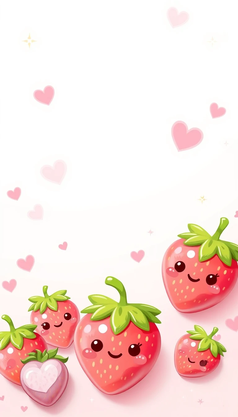 Kawaii Strawberry Wallpaper