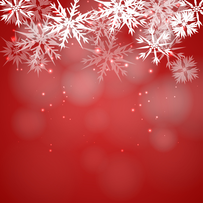 Red Snowflake Background Greatvectors
