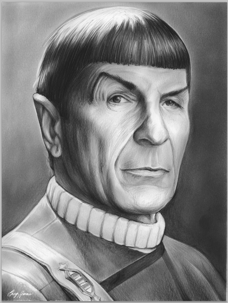 Leonard Nimoy As Mr Spock In Star Trek By Gregchapin