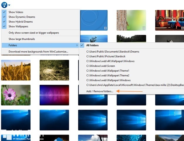  software DeskScapes 8 klik Add dan pilih FolderAddRemove folders