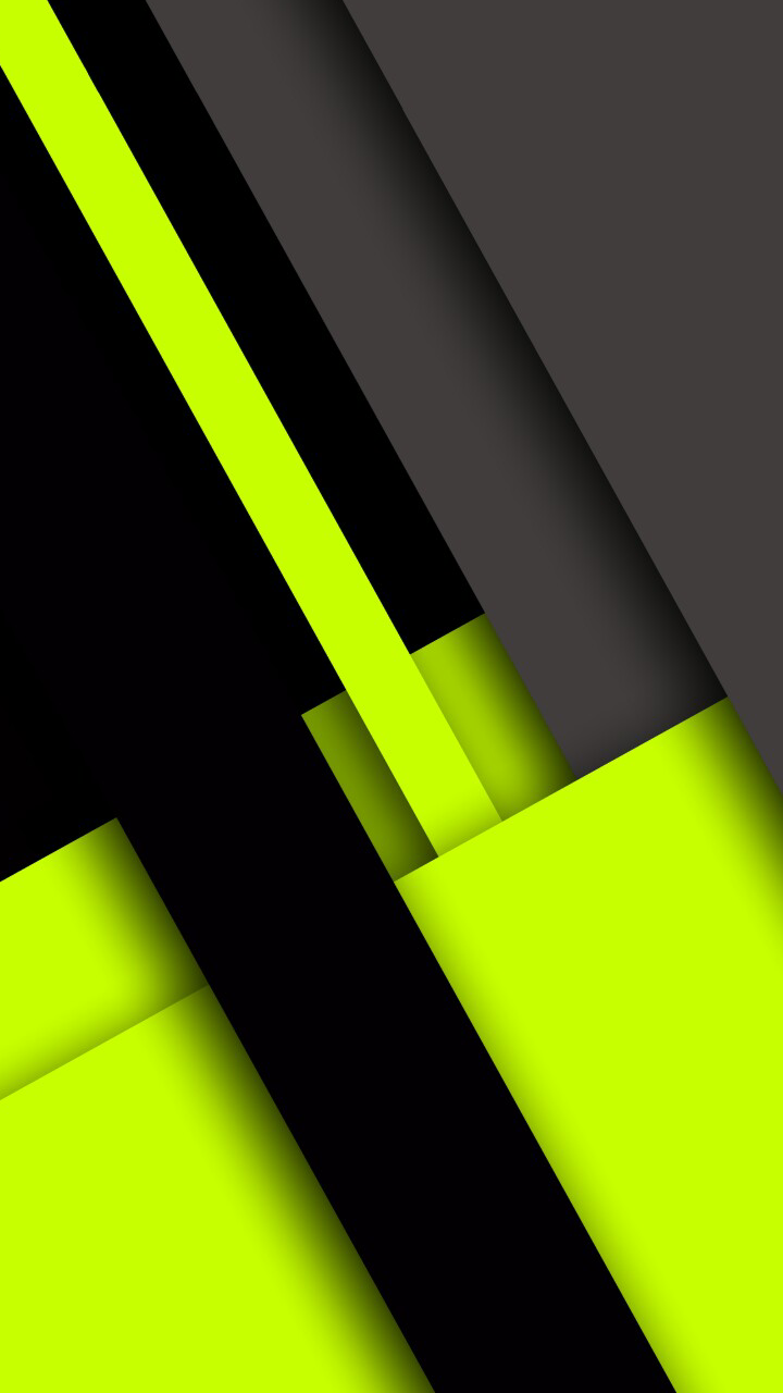 Neon Green Black And Grey Abstract Wallpaper