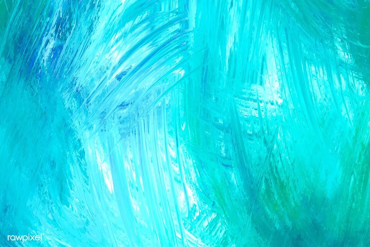 Turquoise Paintbrush Stroke Textured Background Vector