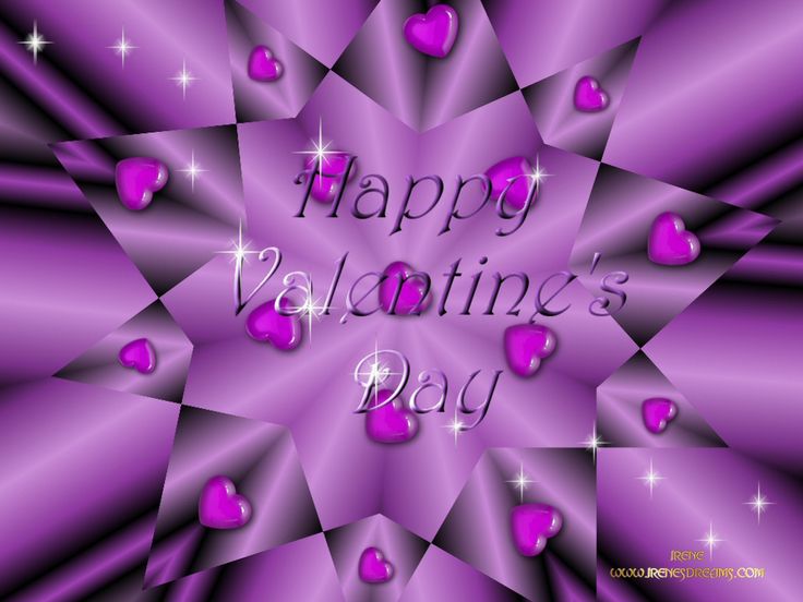 Valentine S Day Screensavers Purple Wallpaper