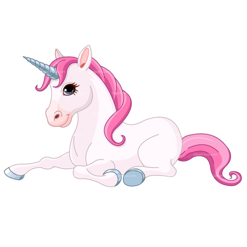 CLIPART PINK UNICORN Royalty free vector design