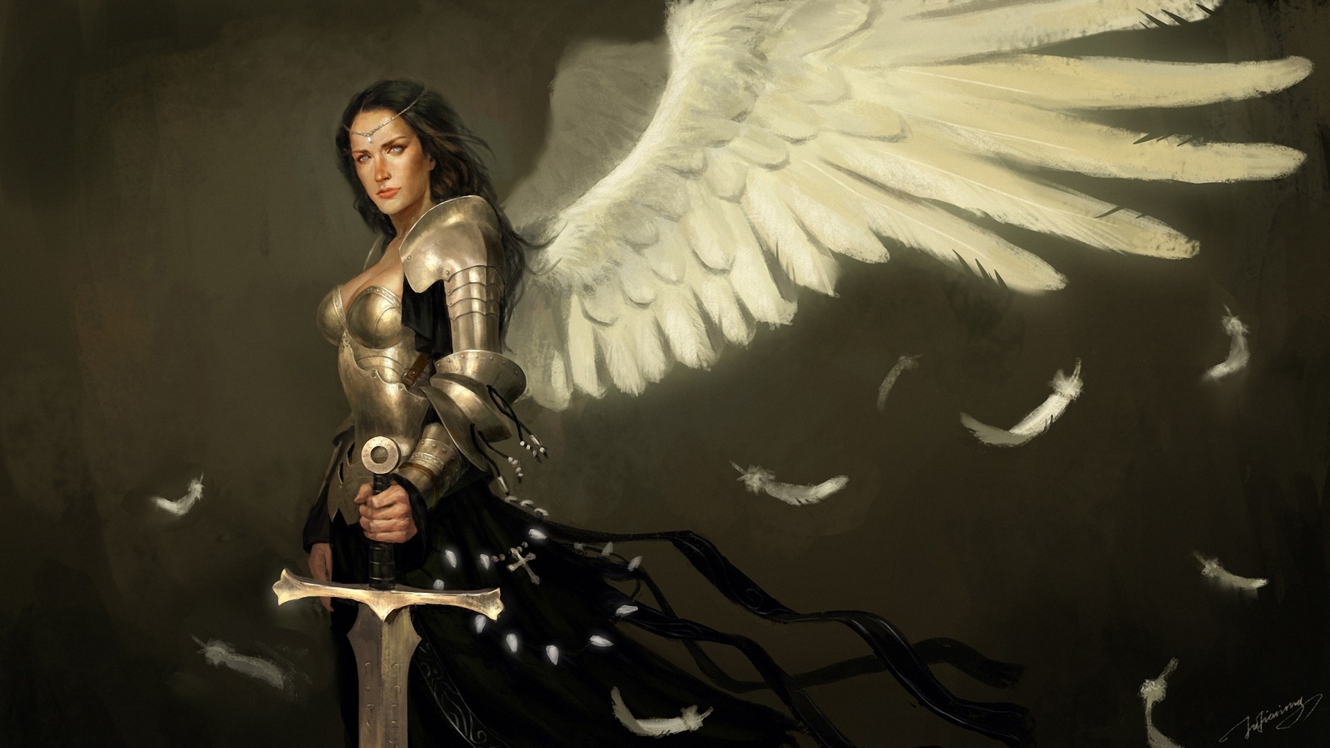 Spiritual Warrior Woman Angel Wallpaper Teahub Io