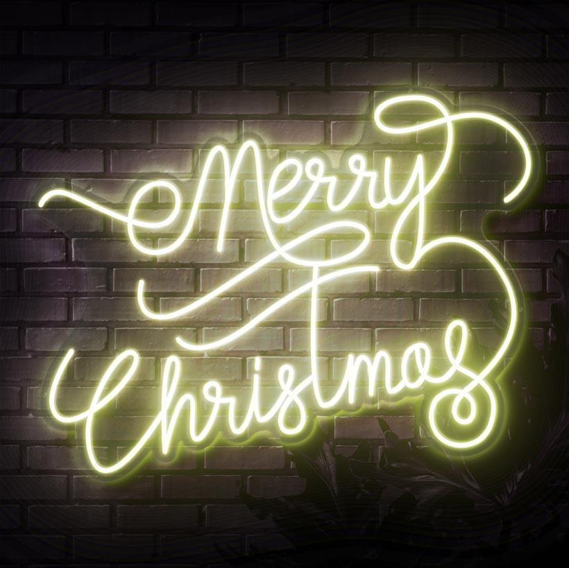 Merry Christmas Light Up Sign Sketch Etch US