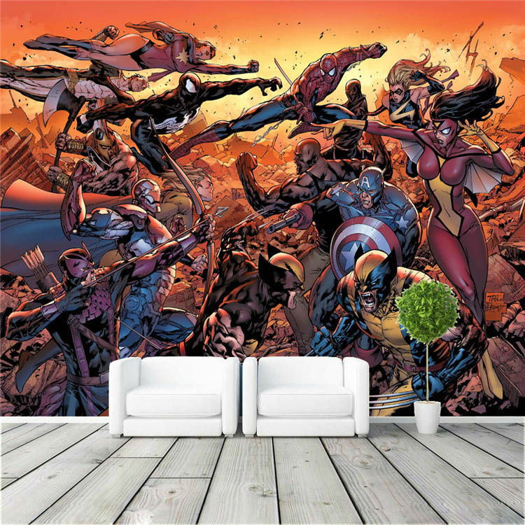 Avengers Photo Wallpaper Movie Wall Mural Marvel Ics