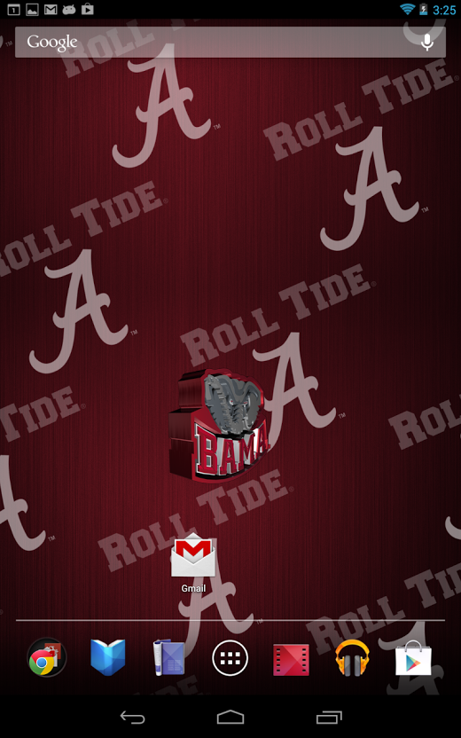 Licensed Alabama Crimson Tide Live Wallpaper With Animated 3d