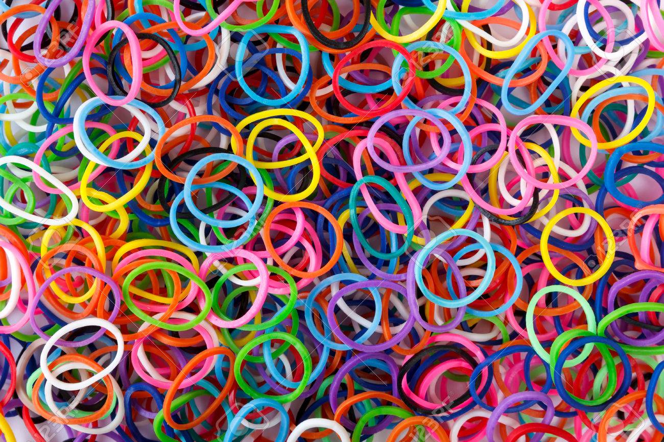 Colorful Rubber Bands Background Or Wallpaper Stock Photo Picture