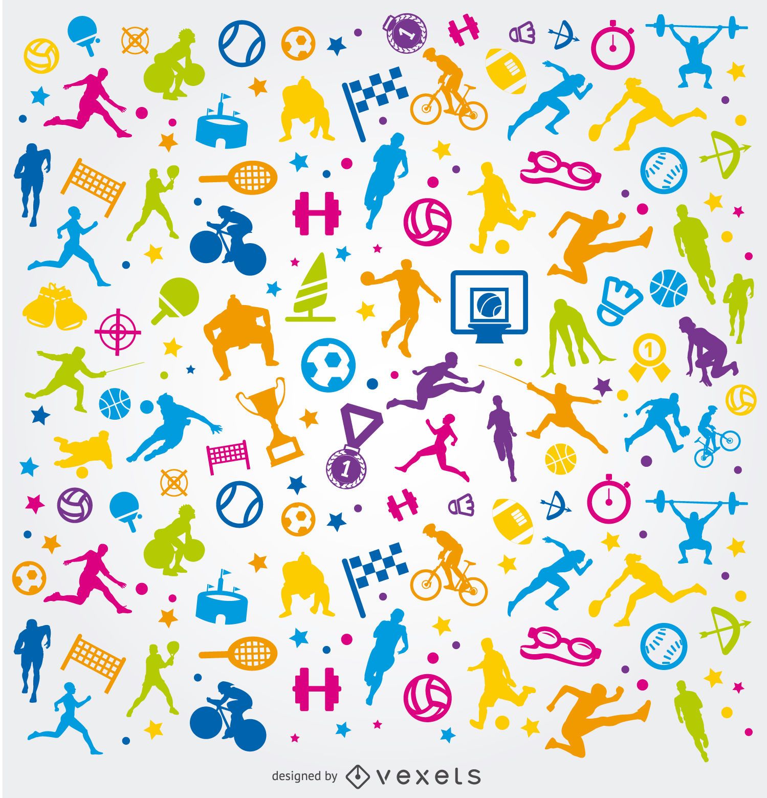 Colorful Olympic Sports Background Wallpaper