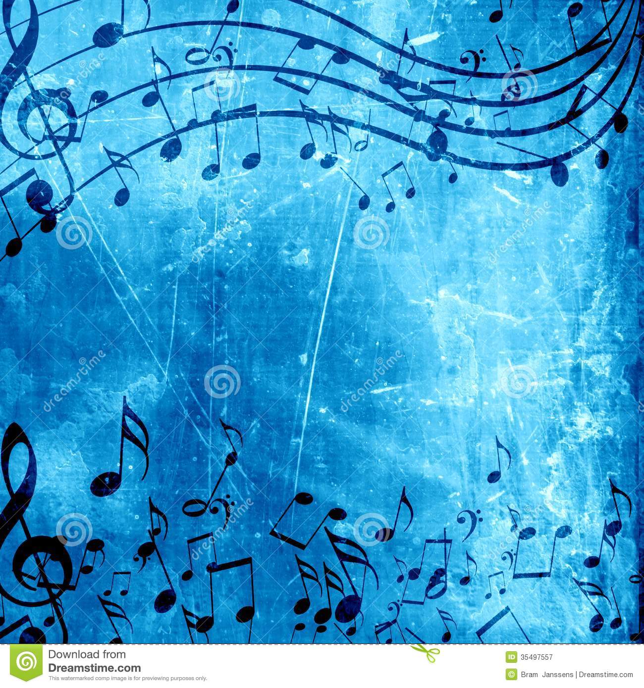 Blue Music Note Backgrounds Blue music not