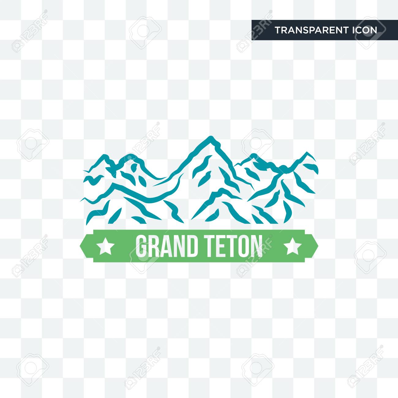 Free download Grand Teton Vector Icon Isolated On Transparent