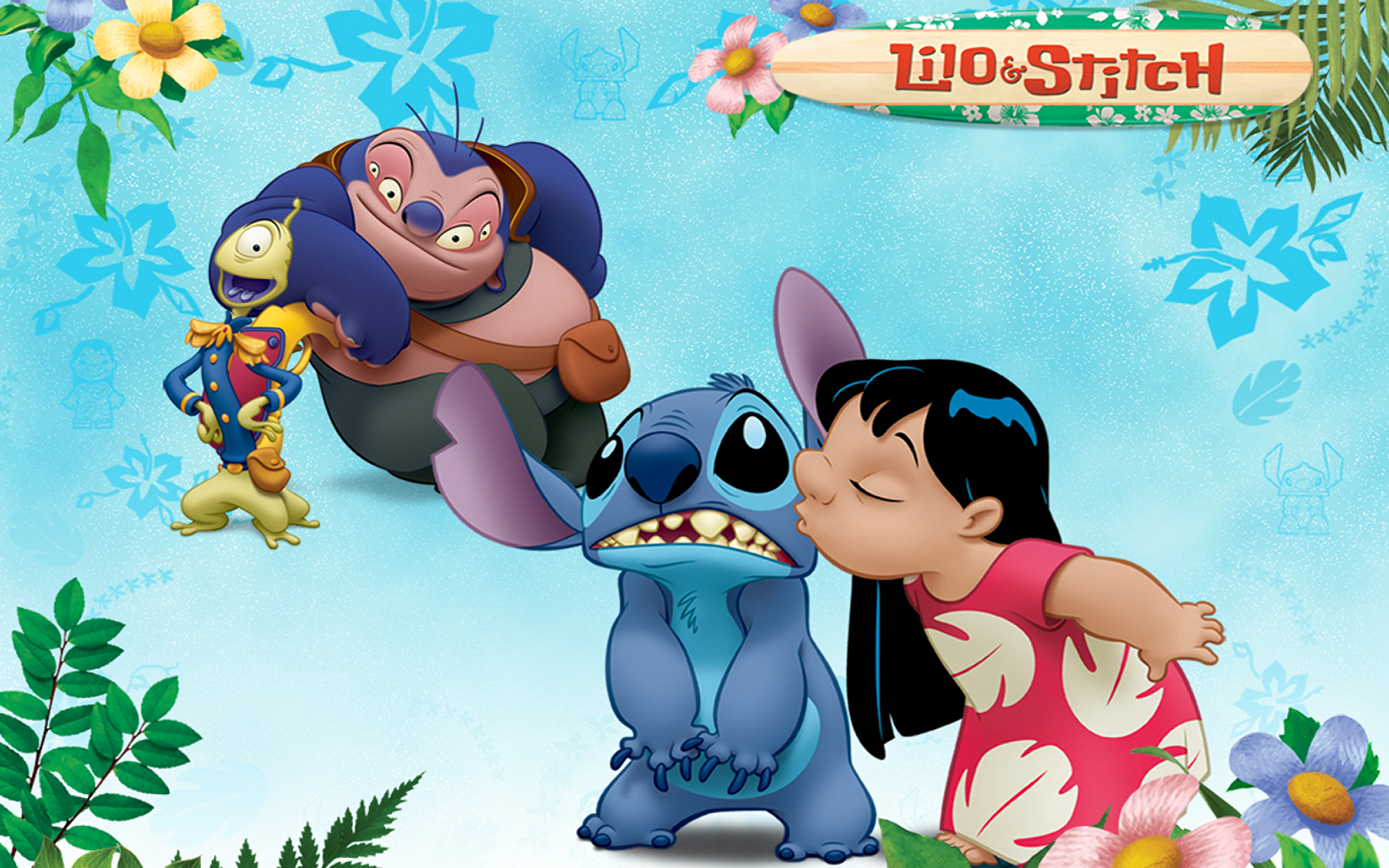 Lilo Stitch Hand Prints Wallpaper