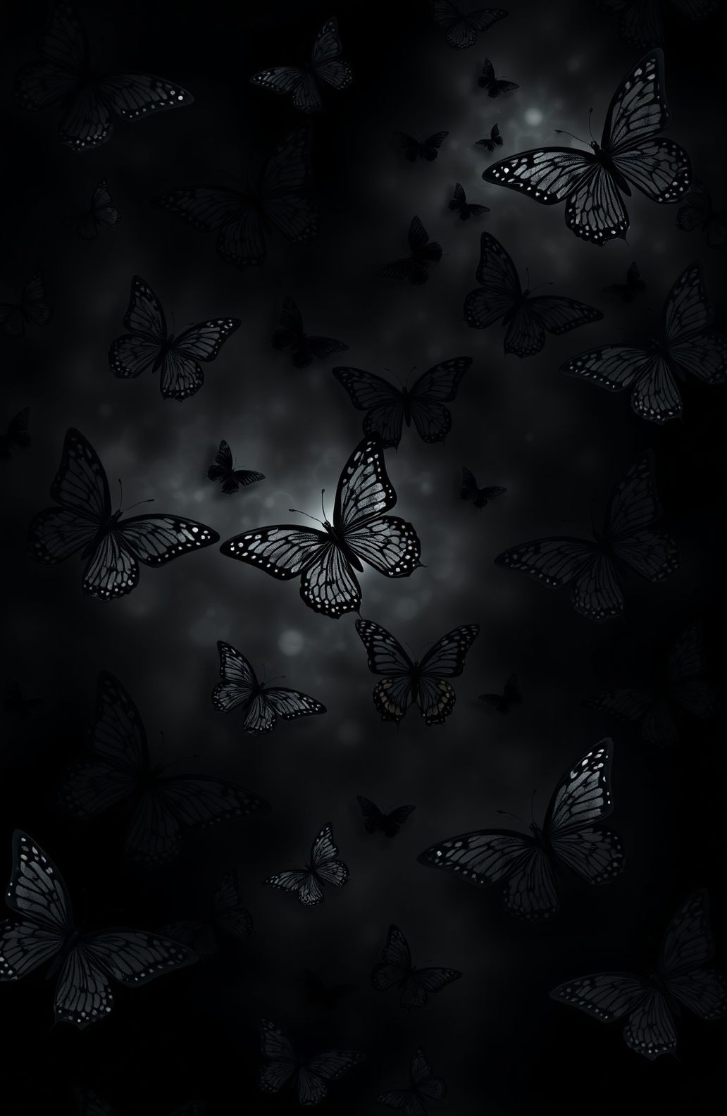Black Butterfly Background Wallpaper