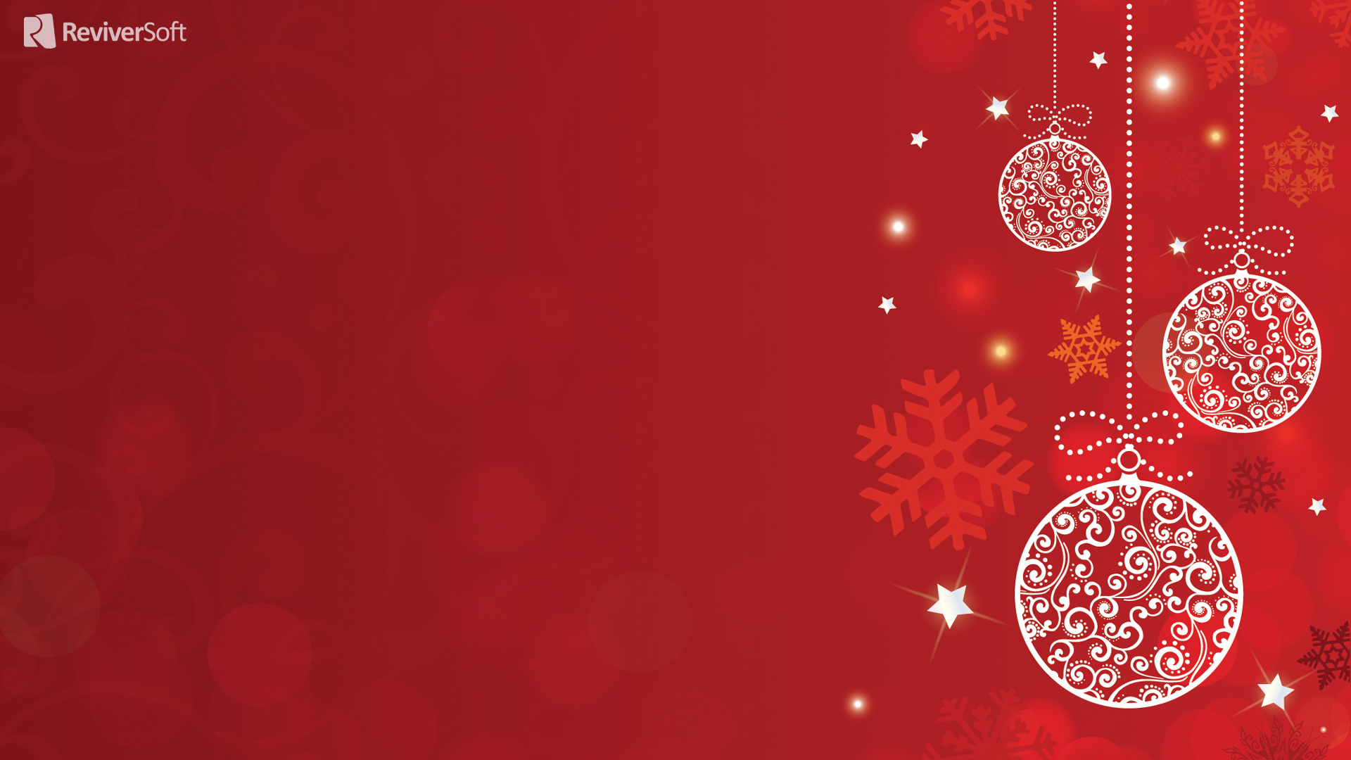 X Christmas Decor Red Background HD Wallpaper