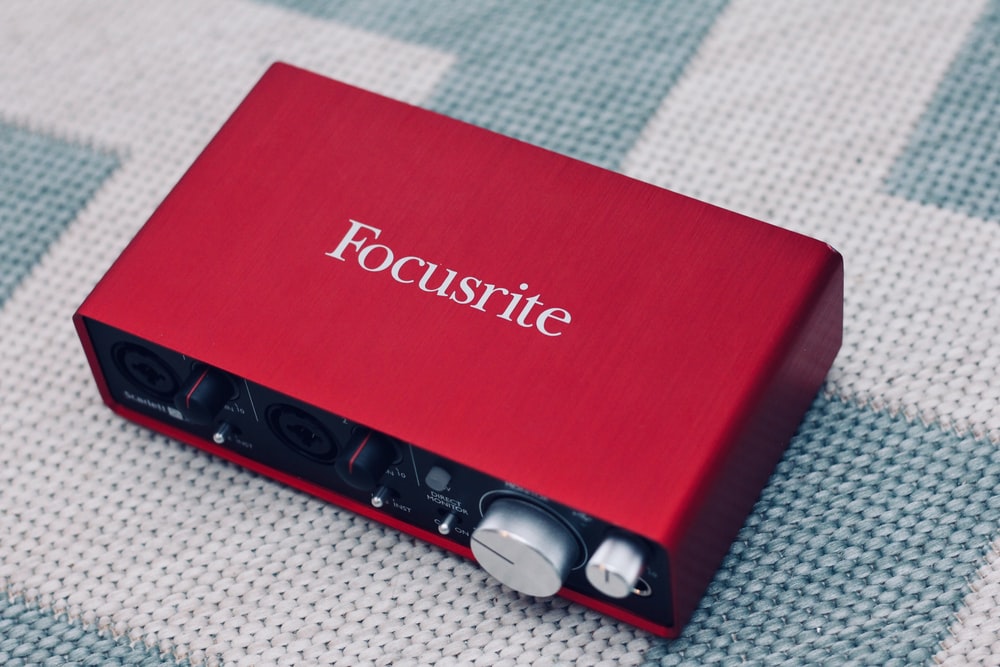 Red Focusrite Device Photo Image