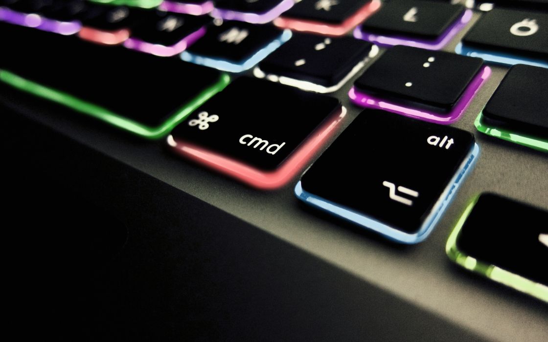 Coloured Apple Macbook Pro Keyboard Wallpaper