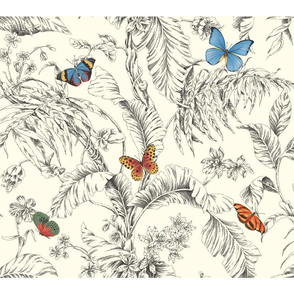 Af2025 Papillion Butterfly Toile Wallpaper
