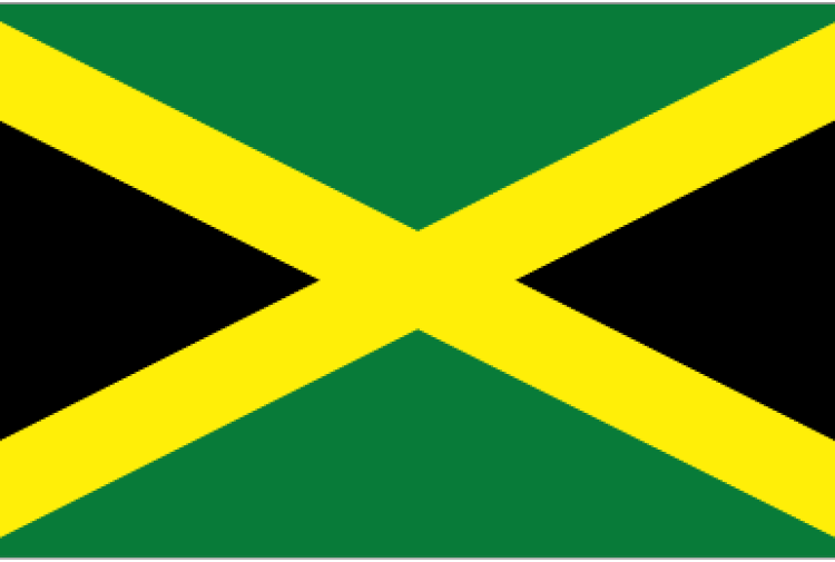 Flag Map Jamaica