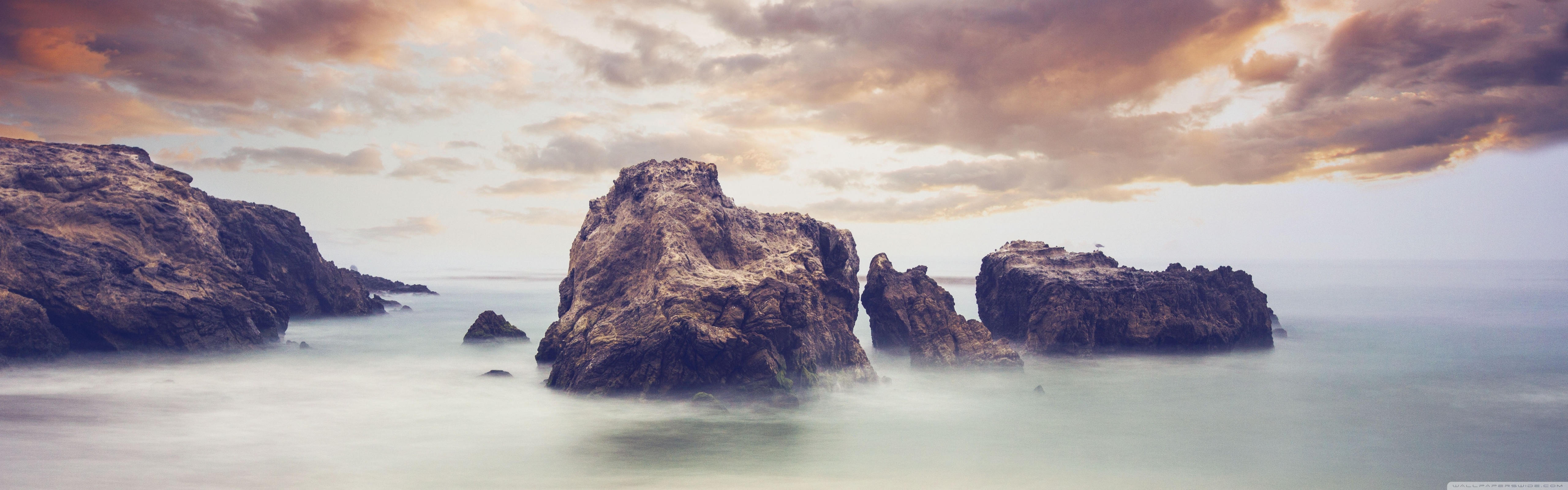 Ocean Rocks Long Exposure 4k HD Desktop Wallpaper For Ultra