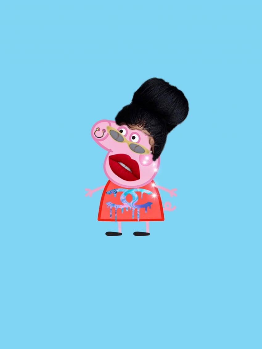 A Cartoon Character With Pink Dress And Black Hat