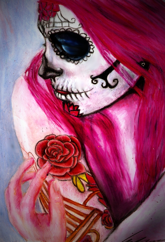 Pink Sugar Skull Wallpaper By Smile7z