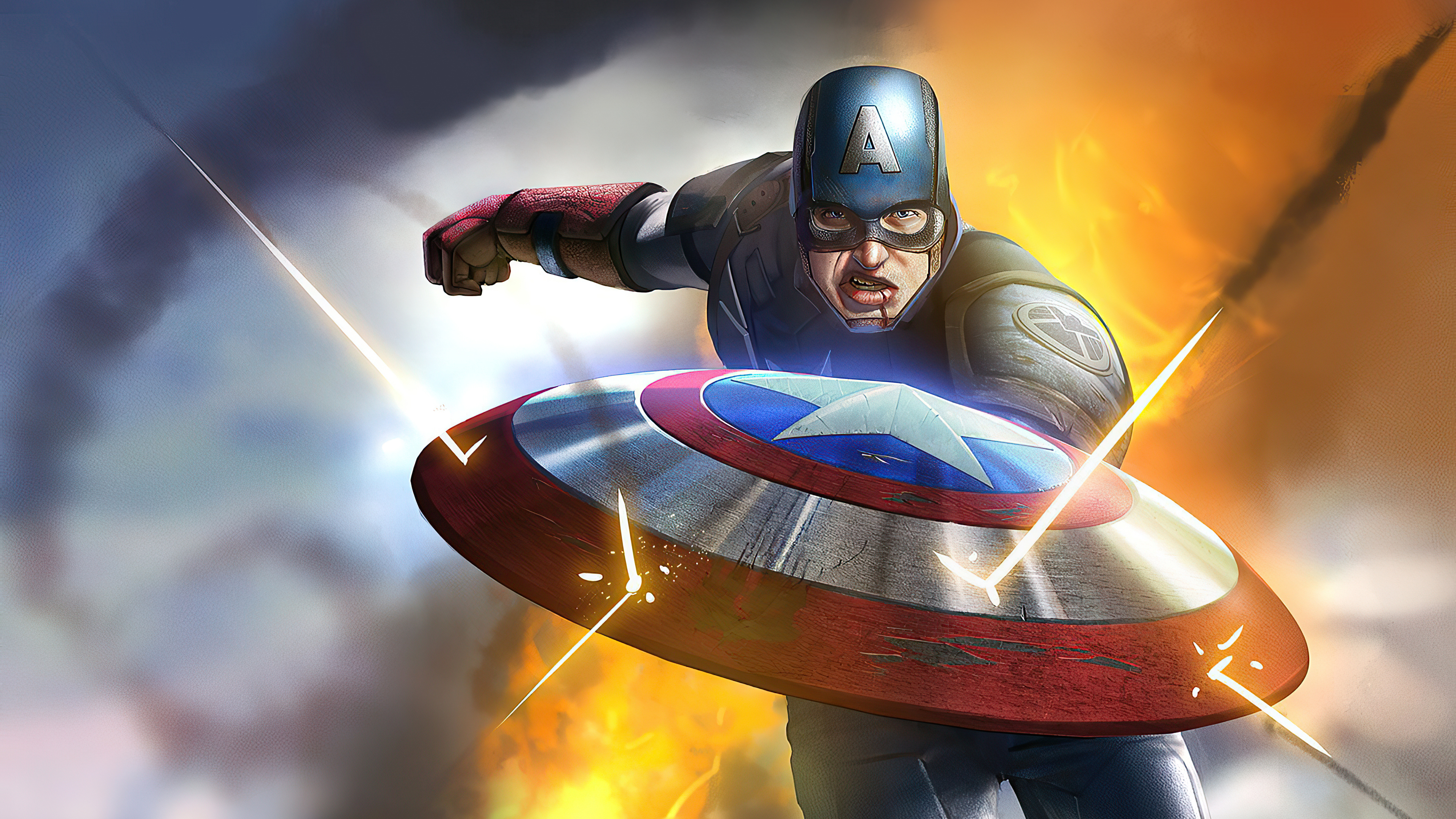 Captain America Shield Hero Wallpaper HD Superheroes 4k
