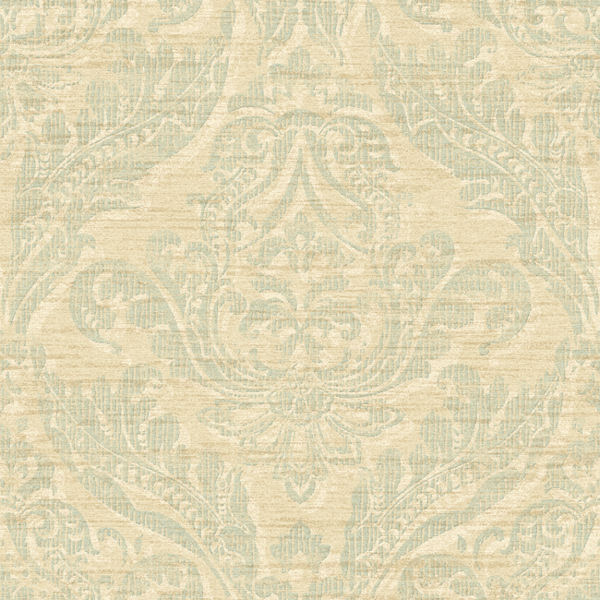 Gold And Green Washed Damask Wallpaper Wall Sticker Outlet