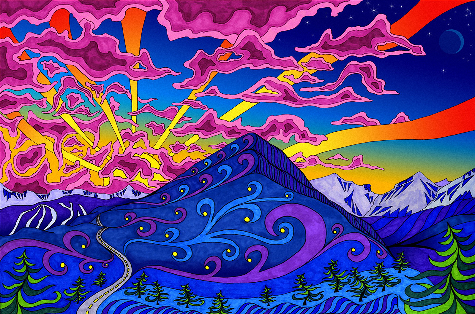 HD wallpaper art vibrant modern art psychedelic art close up fractal  art  Wallpaper Flare