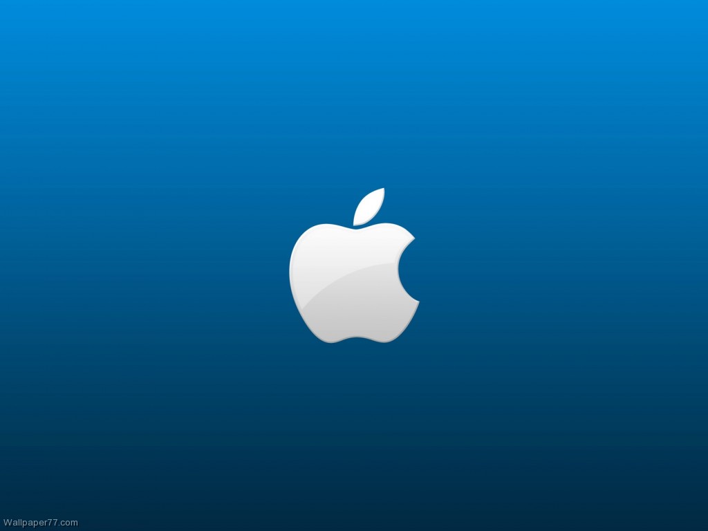 Apple Blue Pixels Wallpaper Tagged