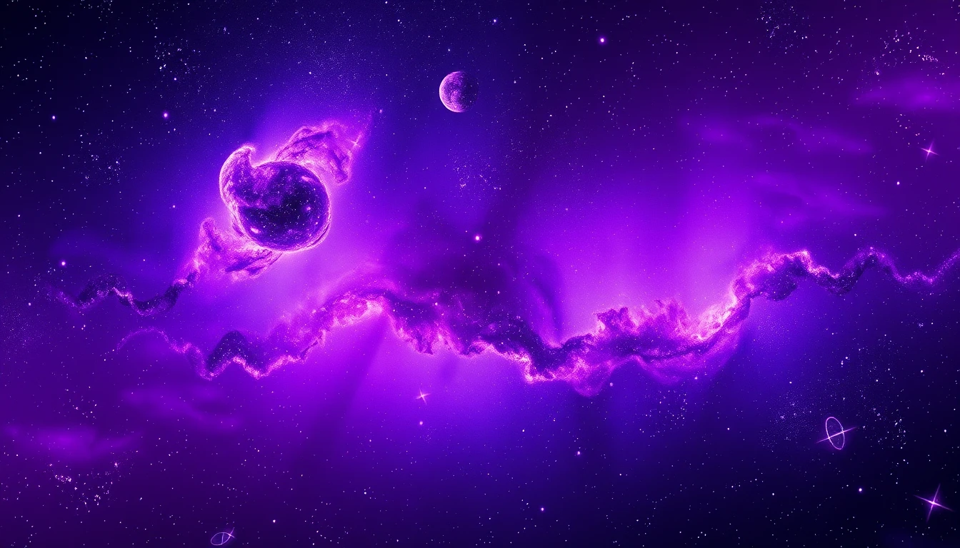 Hd Purple Space Wallpaper