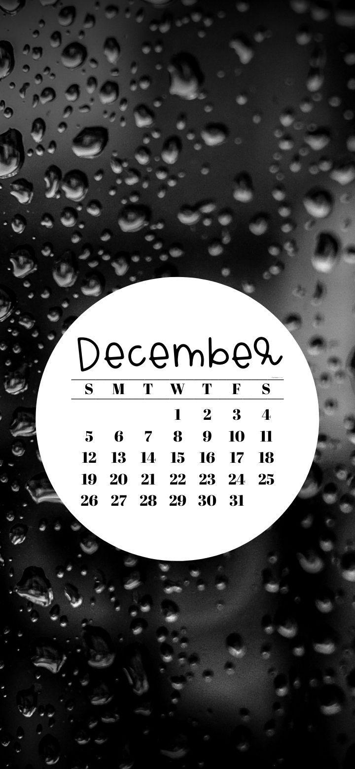 December Calendar Wallpaper Cute iPhone Background