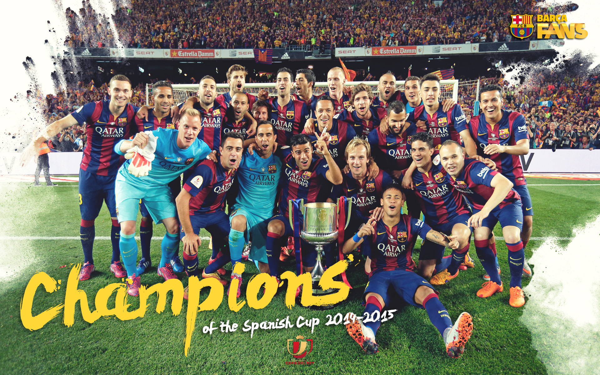 Name Fc Barcelona Champions League Winners Wallpaper