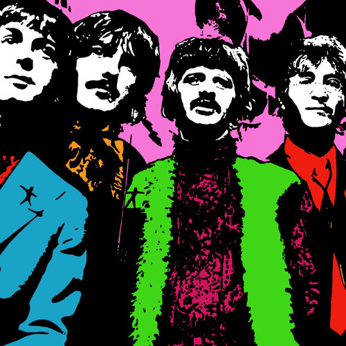 The Beatles Psychodelic Wallpaper For iPad